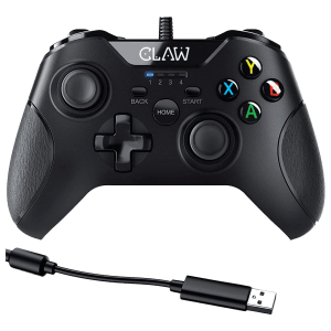 Claw Shoot Wired Controller for PC (Rubberized Textured Grip, Black)