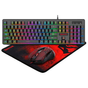 REDRAGON S107 3 IN 1 Wired Gaming Keyboard & Mouse Combo (Backlit Technology, Black)