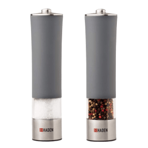 HADEN Perth Salt and Pepper Ceramic Electric Mill (Illuminated Base, 192165, Slate Grey)