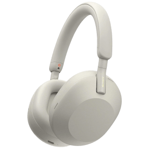 SONY WH-1000XM5 Bluetooth Headphone with Mic (Auto Noise Cancelling Optimizer, Over Ear, Silver)