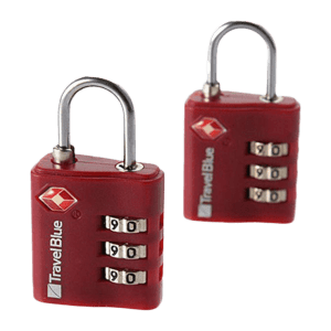 TRAVEL BLUE 2 x TSA Combi Locks (38, Red)