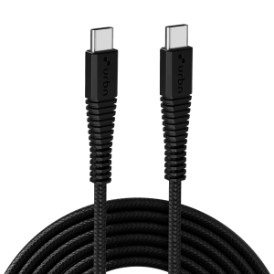 urbn Type C to Type C 4.95 Feet (1.5 M) Cable (Tangle-free Design, Black)