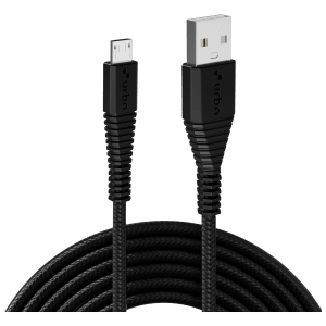 urbn Type A to Micro USB Type B 4.95 Feet (1.5 M) Cable (Tangle-free Design, Black)