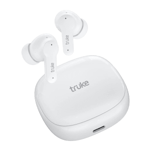 truke Buds S2 E213 TWS Earbuds with AI Noise Cancellation (IPX4 Water Resistant, 48 Hours Playback, White)