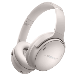 BOSE QuietComfort 45 Bluetooth Headphone with Mic (24 Hours Playtime, Over Ear, White Smoke)