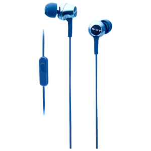 SONY MDR-EX255APLQIN Wired Earphone with Mic (In Ear, Blue)