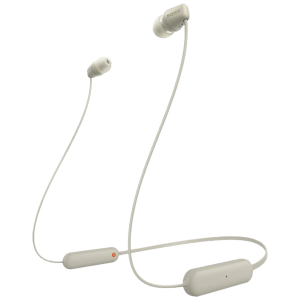 SONY WI-C100 Neckband (IPX4 Sweat & Water Resistant, 25 Hours Playtime, Cream)