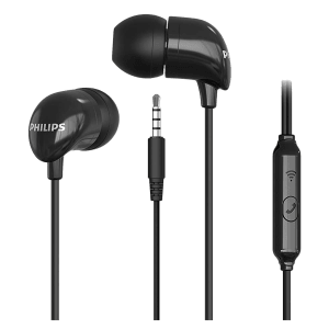 PHILIPS TAE1126BK/94 Wired Earphone with Mic (In Ear, Black)