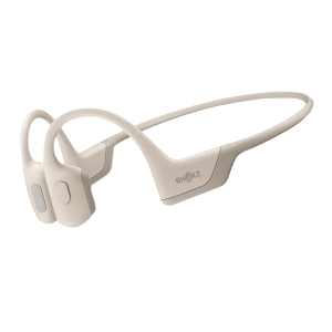 SHOKZ OpenRun Pro Bone Conduction Bluetooth Headphone with Noise Isolation (IP55 Water Resistant, Premium Sound, Beige)