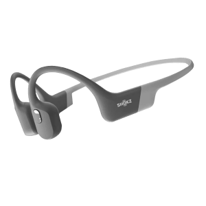 SHOKZ OpenRun Bone Conduction Bluetooth Headphone with Noise Isolation (IP67 Waterproof, 8 Hours Playtime, Grey)