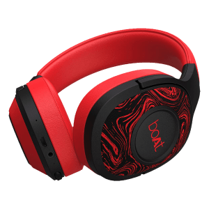 boAt Rockerz 550 Bluetooth Headset with Mic (Dual Connectivity, Over Ear, Red)