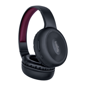 fingers Rock-n-Roll Lounge Bluetooth Headset with Mic (10 Hours Playtime, On Ear, Rich Black/Wine)