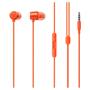 realme Buds 2 RMA155 Wired Earphone with Mic (In Ear, Orange)