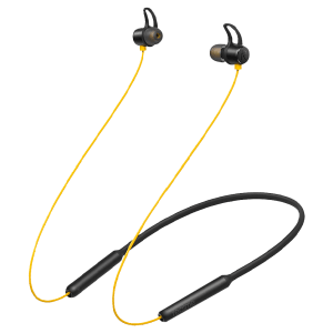 realme Buds ACCFHGZFS7GB9CVM Neckband (IPX4 Sweat Resistant, 12 Hours Playtime, Yellow)