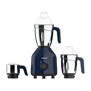 PHILIPS 750 Watt 3 Jars Mixer Grinder (Turbo Motor, Premium Blue)