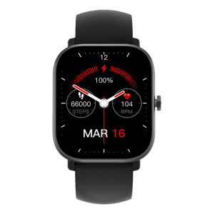 in base Urban Lite X Smartwatch with Activity Tracker (40.64mm IPS LCD Display, IPX68 Water Resistant, Black Strap)