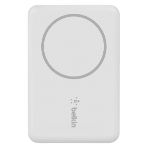 belkin BoostCharge 2500 mAh 5W Power Bank (1 Type C Port, Compatible with MagSafe, White)