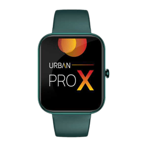 in base Urban PRO X Smartwatch with Bluetooth Calling (45.72mm IPS TFT Display, Water Resistant, Green Strap)