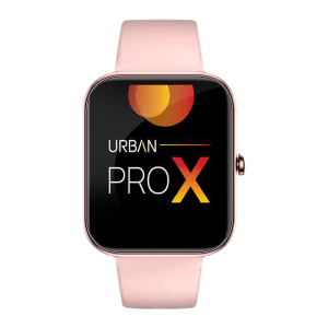 in base Urban PRO X Smartwatch with Bluetooth Calling (45.72mm IPS TFT Display, Water Resistant, Pink Strap)