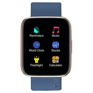 noise ColorFit Ultra 2 Smartwatch with Activity Tracker (45.2mm AMOLED Display, IP68 Water Resistant, Navy Gold Strap)