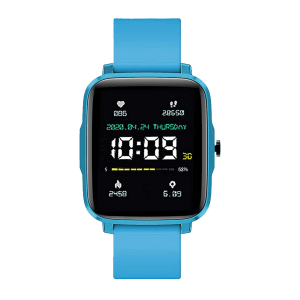 STYX Neo Smartwatch with Health Monitoring (39.4mm IPS Color Display, IP68 Water Resistant, Electric Blue Strap)