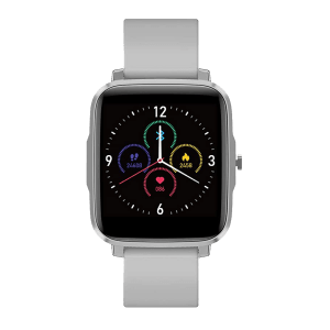 STYX Neo Smartwatch with Health Monitoring (39.4mm IPS Color Display, IP68 Water Resistant, Frost Silver Strap)