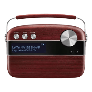 SAREGAMA Carvaan 6W Portable Bluetooth Speaker (5 Hours Playtime, Cherrywood Red)