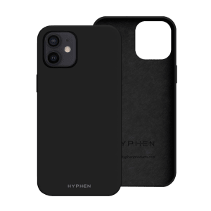 Hyphen TINT Soft Polyurethane Silicone Back Cover for Apple iPhone 12, 12 Pro (Supports Wireless Charging, Black)