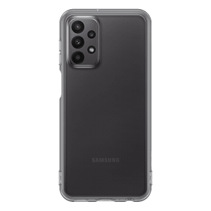 SAMSUNG Soft TPU Back Cover for SAMSUNG Galaxy A23 (Protects from Shock & Scratch, Clear Black)