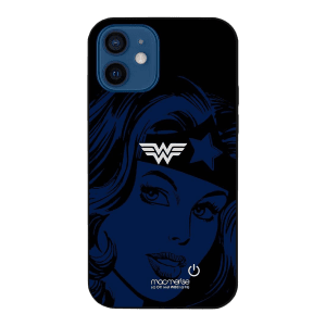 Macmerise Silhouette Wonder Woman Hard Polycarbonate Back Cover for Apple iPhone 12 Mini (Supports Wireless Charging, Multi Color)