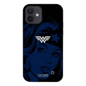 Macmerise Silhouette Wonder Woman Hard Polycarbonate Back Cover for Apple iPhone 12 Pro (Supports Wireless Charging, Multi Color)