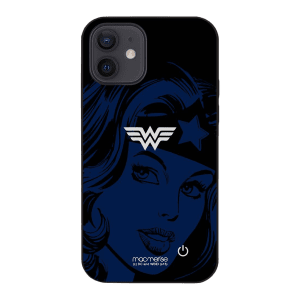 Macmerise Silhouette Wonder Woman Hard Polycarbonate Back Cover for Apple iPhone 12 (Supports Wireless Charging, Multi Color)