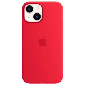 Apple Soft Silicone Back Cover for Apple iPhone 13 (Supports Wireless Charging, (Product) Red)