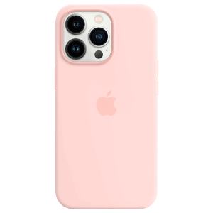 Apple Soft Silicone Back Cover for Apple iPhone 13 Pro Max (Supports Wireless Charging, Chalk Pink)