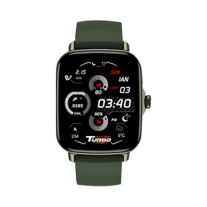 maxima Max Pro Turbo Smartwatch with Bluetooth Calling (42.9mm IPS HD Display, IP67 Water Resistant, Army Green Strap)