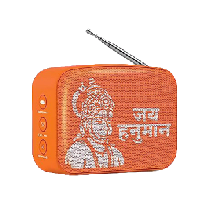 SAREGAMA Carvaan Mini Hanuman 3W Portable Bluetooth Speaker (4 Hours Playback Time, Devotional Orange)