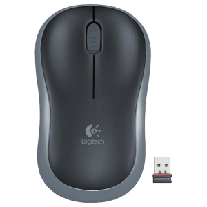logitech M185 Wireless Optical Mouse (1000 DPI, Plug & Play, Grey)