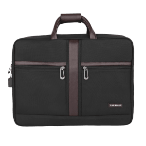 Carriall Ampio Polyester, Faux Leather Laptop Sling Bag for 13 & 15.6 Inch Laptop (18.45 L, USB Charging Port, Black)