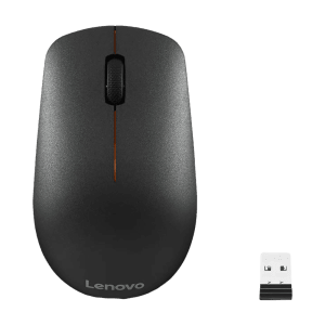 Lenovo 400 Wireless Optical Mouse (1200 DPI, Ergonomic Design, Black)