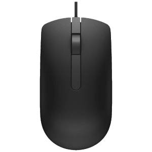 DELL MS116 Wired Optical Performance Mouse (1000 DPI, Contemporary Aesthetic, Black)