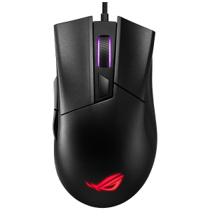 ASUS ROG Gladius II Core Wired Optical Gaming Mouse with Customizable Buttons (6200 DPI, Ergonomic Design, Black)