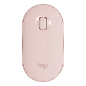 logitech Pebble Wireless Optical Mouse with Silent Click Buttons (1000 DPI, Ultra Portable, Rose)