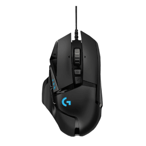 logitech G502 Hero Wired Optical Gaming Mouse (25600 DPI Adjustable, Lightsync RGB, Black)
