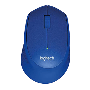 logitech M331 Plus Wireless Optical Mouse with Silent Click Buttons (1000 DPI, Plug & Play, Blue)