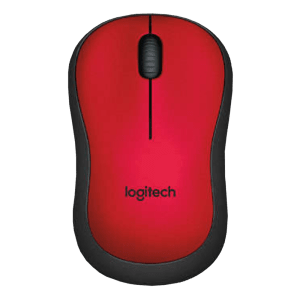 logitech M221 Wireless Optical Mouse with Silent Click Buttons (1000 DPI, Plug & Play, Red)