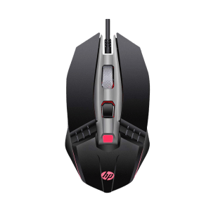 HP M270 Wired Optical Gaming Mouse with Customizable Buttons (2400 DPI, Ergonomic Design, Black)