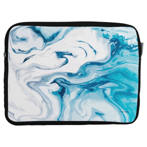 macmerise Liquid Funk Turquoise Neoprene Laptop Sleeve for 13 Inch Laptop (Water Resistant, Multi Color)