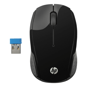 HP 200 Wireless Optical Mouse (1000 DPI, Ergonomic Design, Black)