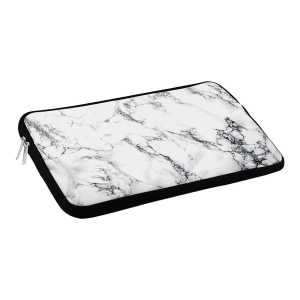 macmerise Marble Neoprene Laptop Sleeve for 13 Inch Laptop (Water Resistant, White Luna)