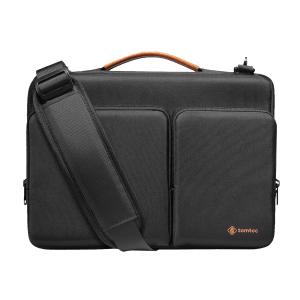 tomtoc Defender Polyester Laptop Sling Bag for 13.5, 14 & 14.4 Inch Laptop (Water Resistant, Black)